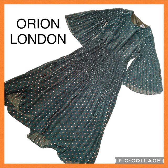 ORIONLONDON オリオンロンドン プリーツワンピース 総柄