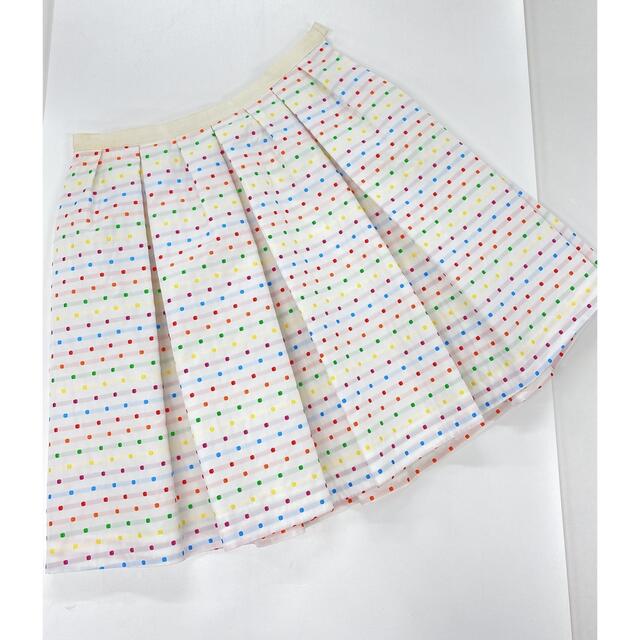 Cynthia Rowley(シンシアローリー)の値下げ　新品！シンシアローリ　スカート　白　水玉　ドット レディースのスカート(ミニスカート)の商品写真