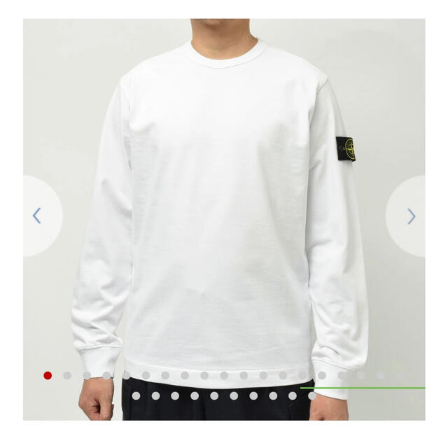 STONEISLAND【正規品】STONE ISLAND ロンT 白　ストーンアイランド