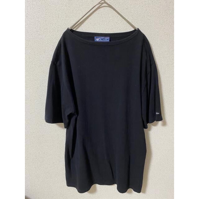 SAINT JAMES(セントジェームス)の90-00s SAINT JAMES 半袖Tシャツ ブラック 黒 バスクシャツ メンズのトップス(Tシャツ/カットソー(半袖/袖なし))の商品写真