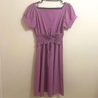 トッコ(tocco)のtocco closet(トッコクローゼット)  　リボン　ワンピース　ピンク(ひざ丈ワンピース)