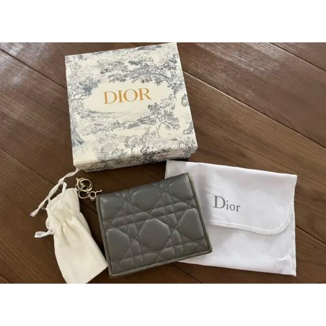 Dior ミニウォレット　カナージュラムスキン