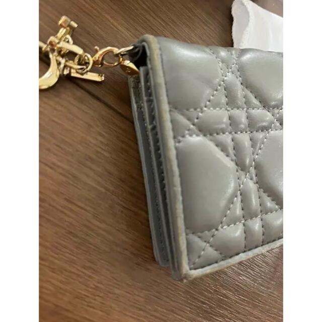 Dior ミニウォレット　カナージュラムスキン