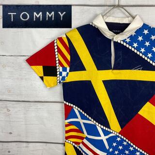トミー(TOMMY)の【個性派】TOMMY トミー　半袖ポロシャツ　マルチカラー　カラフル　刺繍ロゴ(ポロシャツ)