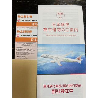 ジャル(ニホンコウクウ)(JAL(日本航空))のJAL 株主割引券　2枚　日本航空　株主優待券　ジャル(その他)