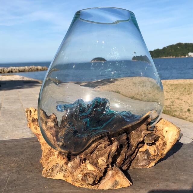 流木ガラス オブジェ特大C 花瓶 金魚鉢 ガーデニング テラリウム 観賞