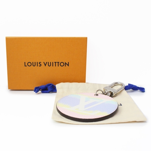 キーホルダ LOUIS VUITTON - ルイ ヴィトン ポルト クレ イリュストレ LV エスカル レザー キーリング キーホルダー