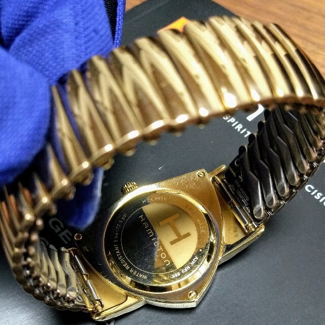 VENTURA(ベンチュラ)の【美品】ハミルトン ゴールド  ベンチュラ メンズ 腕時計 H24301 メンズの時計(腕時計(アナログ))の商品写真