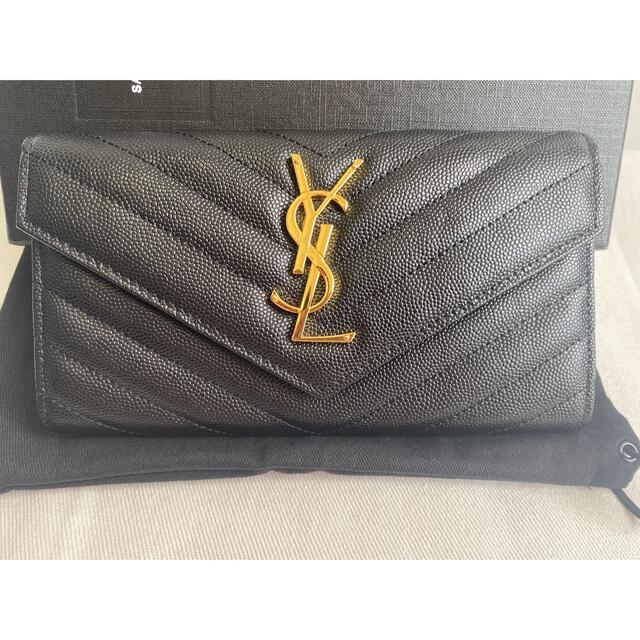 品質重視 美品譲り SAINTLAURENT サンローラン 長財布 キャビアスキン