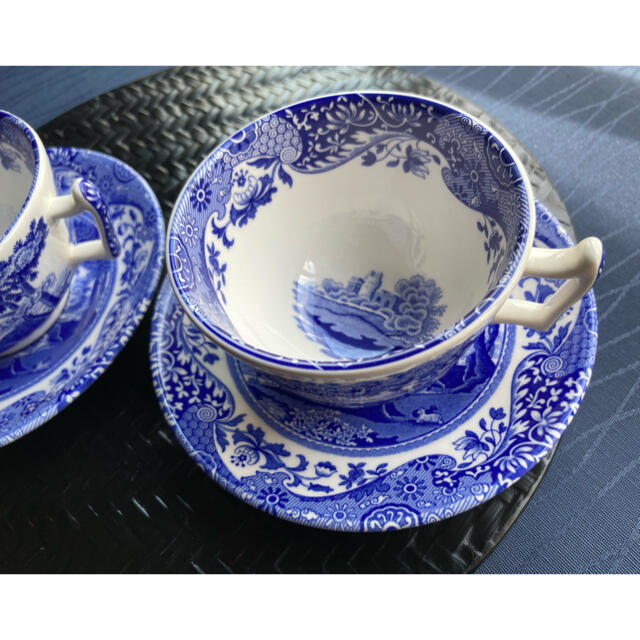 Spode　スポード　カップ＆ソーサー　　ブルーイタリアン　2客