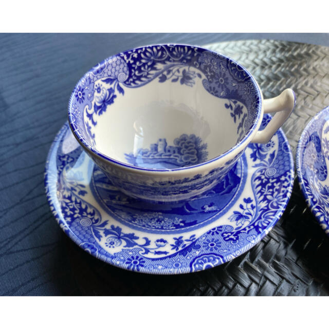 Spode スポード カップ＆ソーサー ブルーイタリアン 2客 www