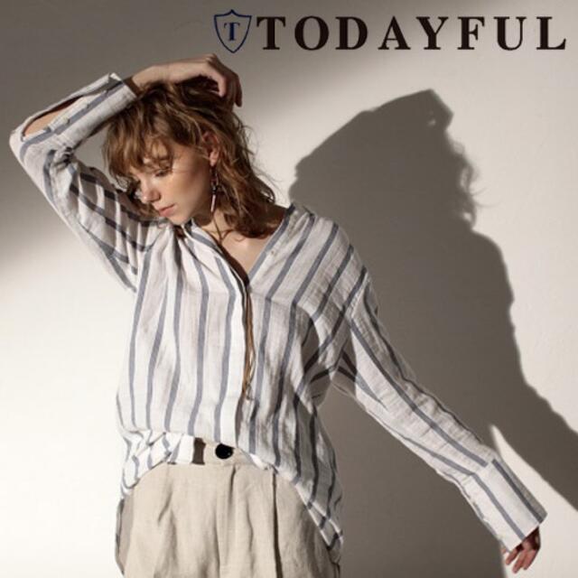 TODAYFUL(トゥデイフル)の【最終値下】TODAYFUL ストライプシャツ レディースのトップス(シャツ/ブラウス(長袖/七分))の商品写真