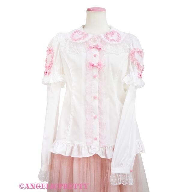 レディースAngelic Pretty Frill Heart付け袖ブラウス