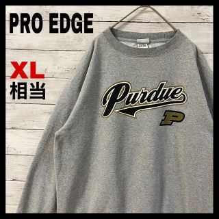 820 US古着 PRO EDGE カレッジロゴ スウェット パデュー大学 刺繍(スウェット)