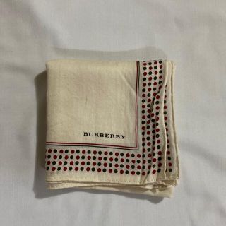 バーバリー(BURBERRY)のバーバリー　ハンカチ　中古品　クリーム　#2088(ハンカチ)