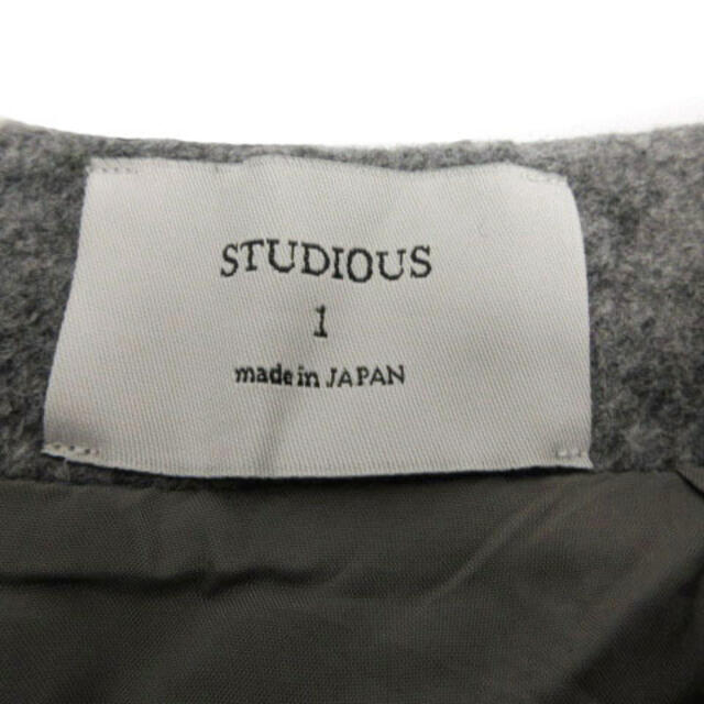 STUDIOUS(ステュディオス)のステュディオス STUDIOUS スカート ミニ 台形 スリット グレー 1 レディースのスカート(ミニスカート)の商品写真