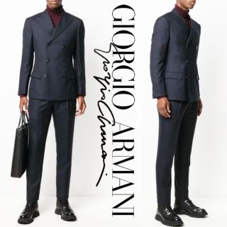 ジョルジオアルマーニ(Giorgio Armani)の20-21AW■新品60万ジョルジオアルマーニ最高峰カシミヤネイビースーツ54R(セットアップ)