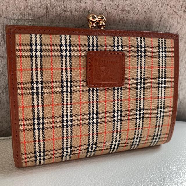 BURBERRY レザー 折畳 お財布 ヴィンテージ バーバリー ノバチェック-