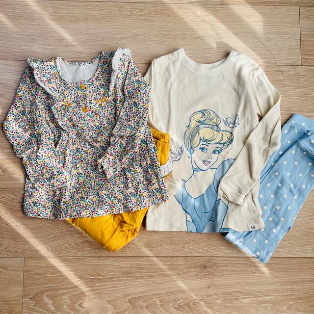 GAP Kids(ギャップキッズ)の110cm  １回着用　パジャマ２点 キッズ/ベビー/マタニティのキッズ服女の子用(90cm~)(パジャマ)の商品写真