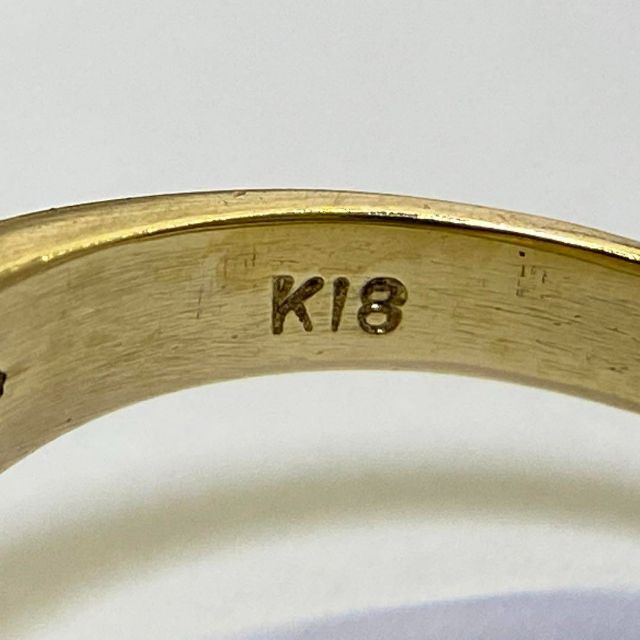 K18イエローゴールド　デザインリング　サイズ14号　4.7ｇ　地金　匿名配送 7