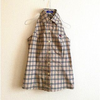 バーバリー(BURBERRY)のBurberry バーバリー　チェック　タンク　シャツ(シャツ/ブラウス(半袖/袖なし))