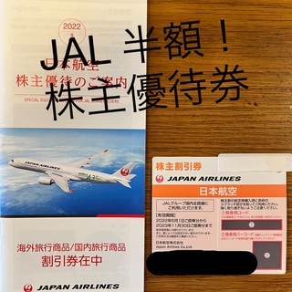 JAL 株主優待券 日本航空半額！パンフレット付(その他)