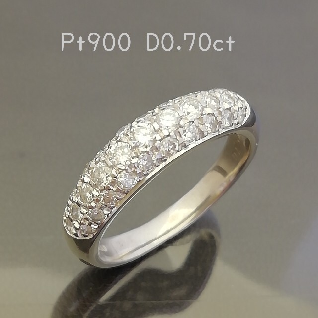 Pt900✨ダイヤ0.70ct✨パヴェリング◯サイズ16号◯定番パヴェリング✨Pt900パヴェリング