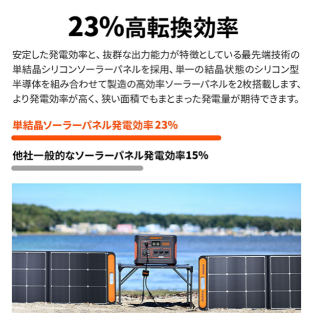 Jackery SolarSaga 100Wソーラーパネル｜高変換効率・防水・防塵