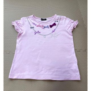 べべ　BeBe  Tシャツ　半袖　110 120 ラベンダー(Tシャツ/カットソー)