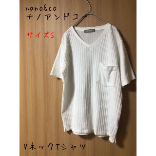 nano&co ナノアンドコー VネックTシャツ　サイズS(Tシャツ(半袖/袖なし))