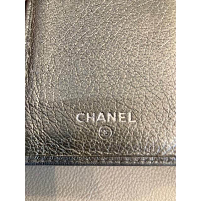 鑑定済 CHANEL 美品♡ ココマーク 三つ折り 長財布 シルバー