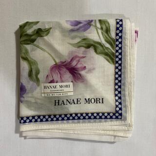 ハナエモリ(HANAE MORI)のハナエモリ　ハンカチ　未使用品　ホワイト　#2101(ハンカチ)