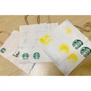 スターバックスコーヒー(Starbucks Coffee)の2/末〆◎春スタバ紙袋プレゼント可愛い包装ラッピング限定デザイン雪の結晶ギフト(その他)