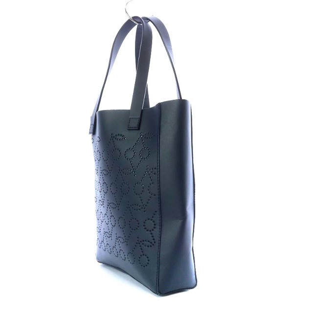 Bonpoint(ボンポワン)のボンポワン チェリー パンチングレザーバッグ トートバッグ 小 紺 レディースのバッグ(トートバッグ)の商品写真