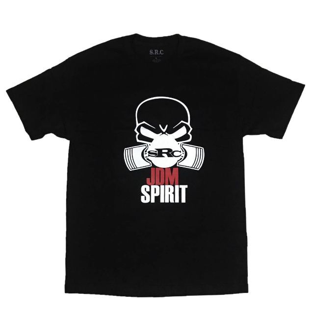 S.R.C JDM SPIRIT ドクロロゴ Tシャツ ブラック XXL