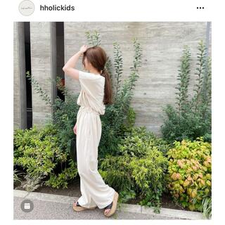 Hholic  cotton back button rompers(オールインワン)