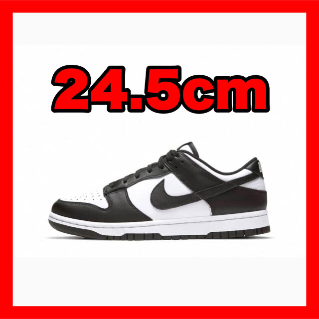 24.5cm☆Nike WMNS Dunk Low White Black - 靴/シューズ