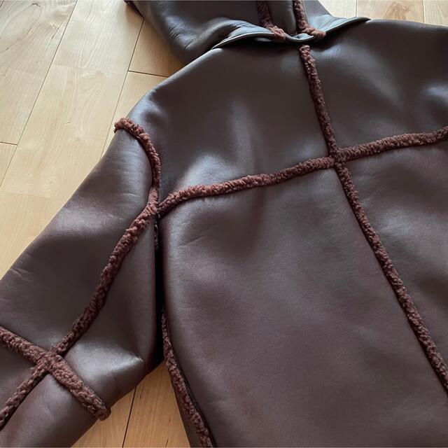 BEAUTY&YOUTH UNITED ARROWS - フェイクレザーボアジップブルゾンの