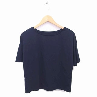 インディヴィ(INDIVI)のインディヴィ カットソー Tシャツ ボートネック 半袖 38 ネイビー 紺(カットソー(半袖/袖なし))