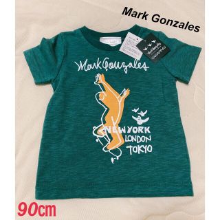 マークゴンザレス(Mark Gonzales)の新品　マークゴンザレス　ベビー　プリント　Tシャツ　グリーン　90(Tシャツ/カットソー)