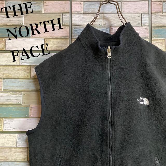 【USA製】THE NORTH FACE ワンポイントロゴ刺繍 フリース ベスト