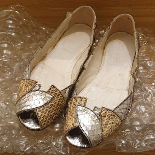 ミュウミュウ(miumiu)のmiu miu 蛇 スネーク フラットシューズ(バレエシューズ)