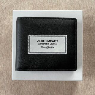 マルタンマルジェラ(Maison Martin Margiela)の黒新品 メゾン マルジェラ ZERO IMPACT 折り財布  ブラック 札入れ(折り財布)