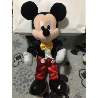 ディズニー(Disney)のミッキー ポージープラッシー 燕尾服付き(キャラクターグッズ)