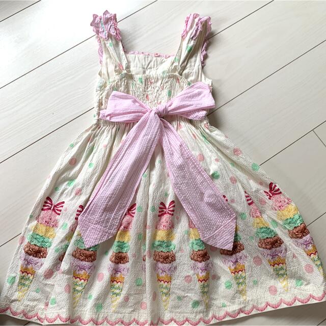 Shirley Temple(シャーリーテンプル)のシャーリーテンプル　アイス　サンドレス　120 キッズ/ベビー/マタニティのキッズ服女の子用(90cm~)(ワンピース)の商品写真