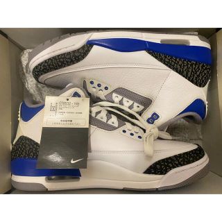 ナイキ(NIKE)のNIKE AIR JORDAN 3 RETRO RACER BLUE US9.5(スニーカー)