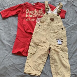 オシュコシュ(OshKosh)の男の子 サイズ80 つなぎパンツ&ロンパースセット(ロンパース)