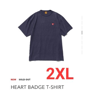 HUMAN MADE HEART BADGE Tシャツ ネイビー 2XL