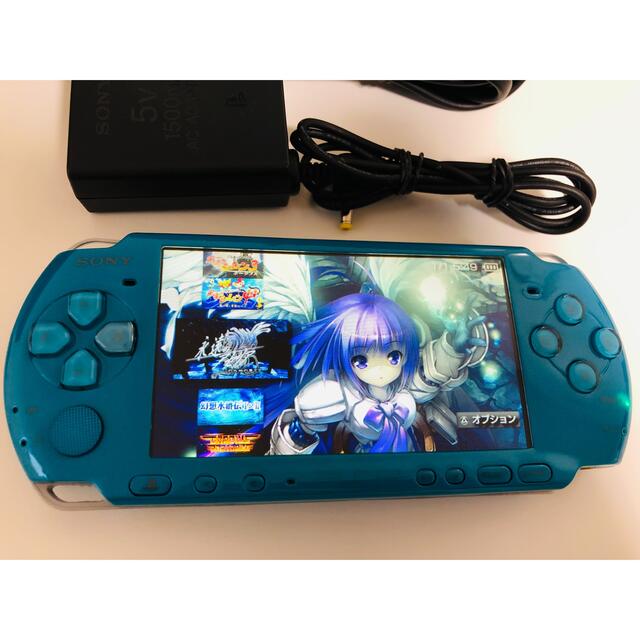 PSP 3000 本体 美品 激レア色 ターコイズグリーン すぐに遊べる1式 www