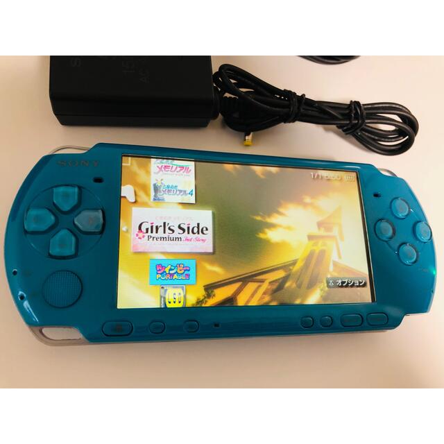 PSP 3000 本体 美品 激レア色 ターコイズグリーン すぐに遊べる1式 www